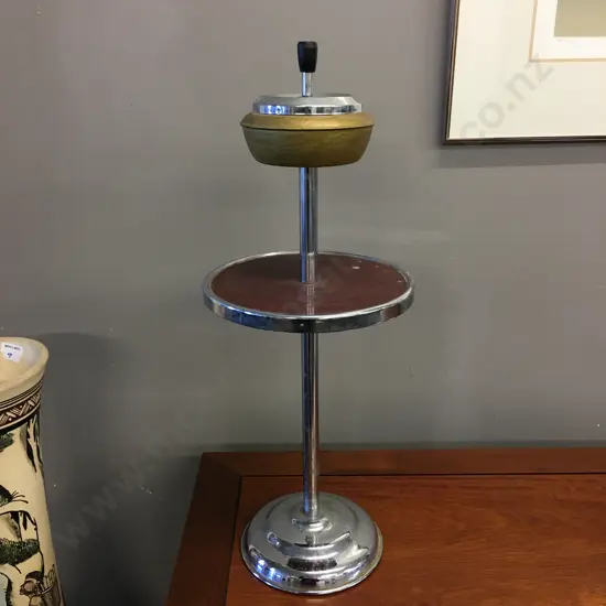 Vintage Standing Ashtray With Shelf H58cm.